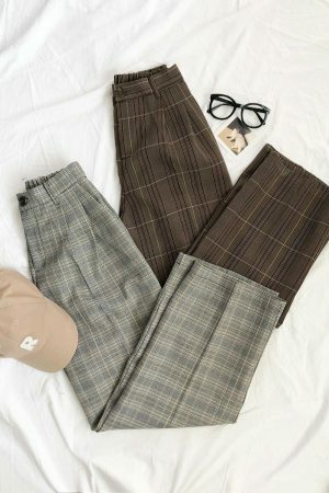 Y2K Wide-Leg Suit Pants, Vintage Streetwear Trousers