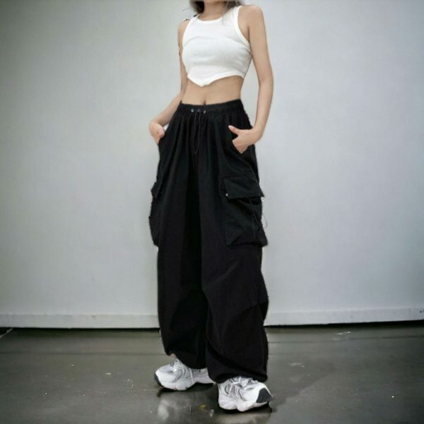 Y2K Women's Streetwear Cargo Harajuku Baggy Parachute Pants