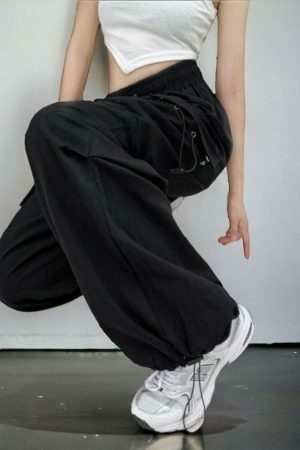 Y2K Women's Streetwear Cargo Harajuku Baggy Parachute Pants