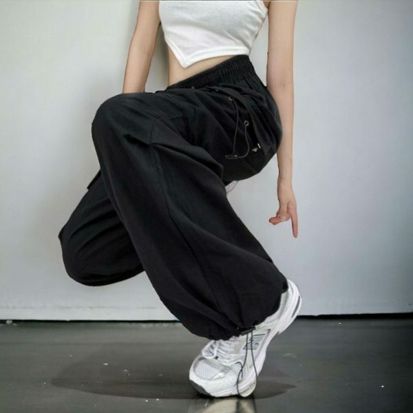 Y2K Women's Streetwear Cargo Harajuku Baggy Parachute Pants