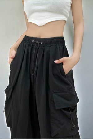 Y2K Women's Streetwear Cargo Harajuku Baggy Parachute Pants