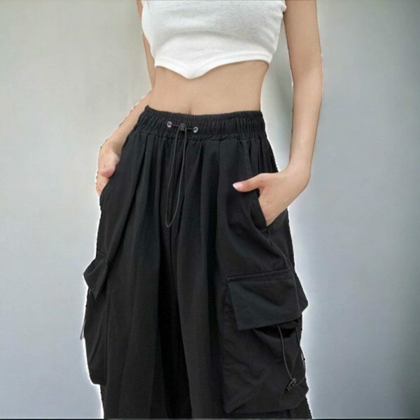 Y2K Women's Streetwear Cargo Harajuku Baggy Parachute Pants