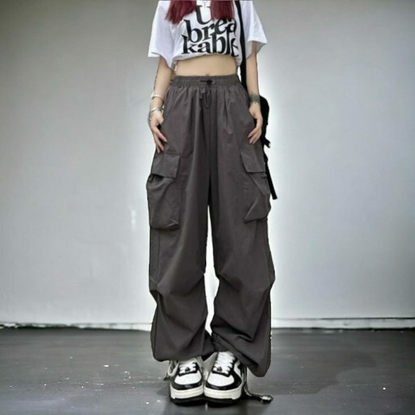 Y2K Women's Streetwear Cargo Harajuku Baggy Parachute Pants