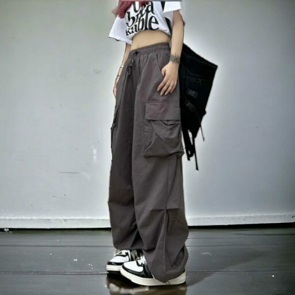 Y2K Women's Streetwear Cargo Harajuku Baggy Parachute Pants